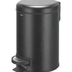 Cestino da bagno in metallo 3 l nero