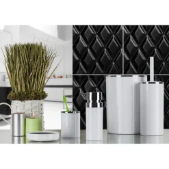 Cestino da bagno Ivory in plastica bianco