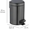 Cestino da bagno Wenko in acciaio 3 l nero