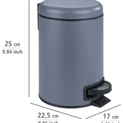 Cestino da bagno Wenko Slateblue in acciaio 3 l blu