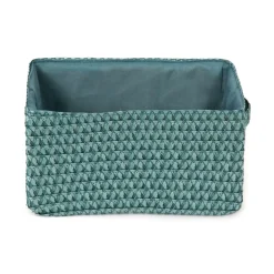 Cestino portaoggetti Lilou verde 23x15x12 cm