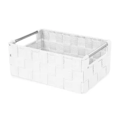 Cesto con maniglie in metallo Stan taglia S bianco