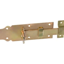 Chiavistello chiudibile con lucchetto zincato 160x55 mm giallo