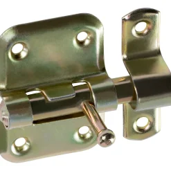 Chiavistello con asta girevole acciaio zincato 45x35 mm giallo