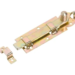 Chiavistello per finestra con manopola zincato 80x30 mm giallo