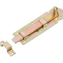 Chiavistello per finestra con manopola zincato 100x30 mm giallo