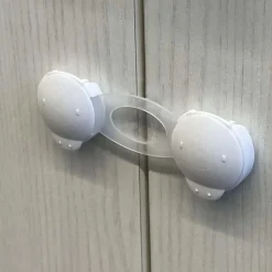 Chiusura di sicurezza multiuso per armadi bianco 10 cm 2 pz
