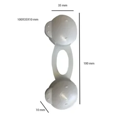 Chiusura di sicurezza multiuso per armadi bianco 10 cm 2 pz