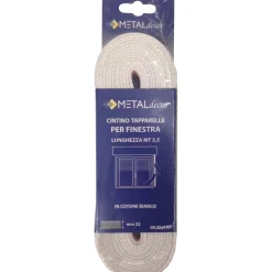 Cintino tapparella per finestra in cotone bianco 22 mm x 5,5 mt 27 gr