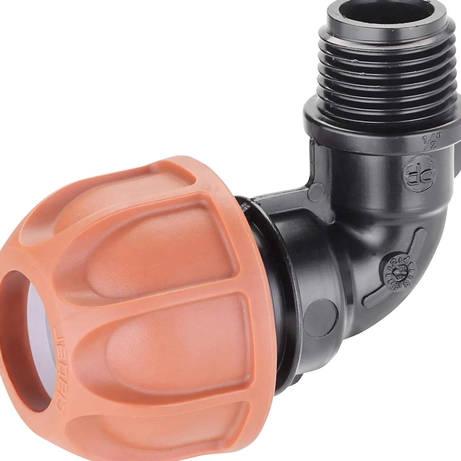 Claber raccordo a gomito Ø 20 mm filetto 13 mm (1/2")M