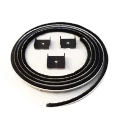Clip di fisaggio per aggancio laterale zanzariera 14x23x0,5 cm nero