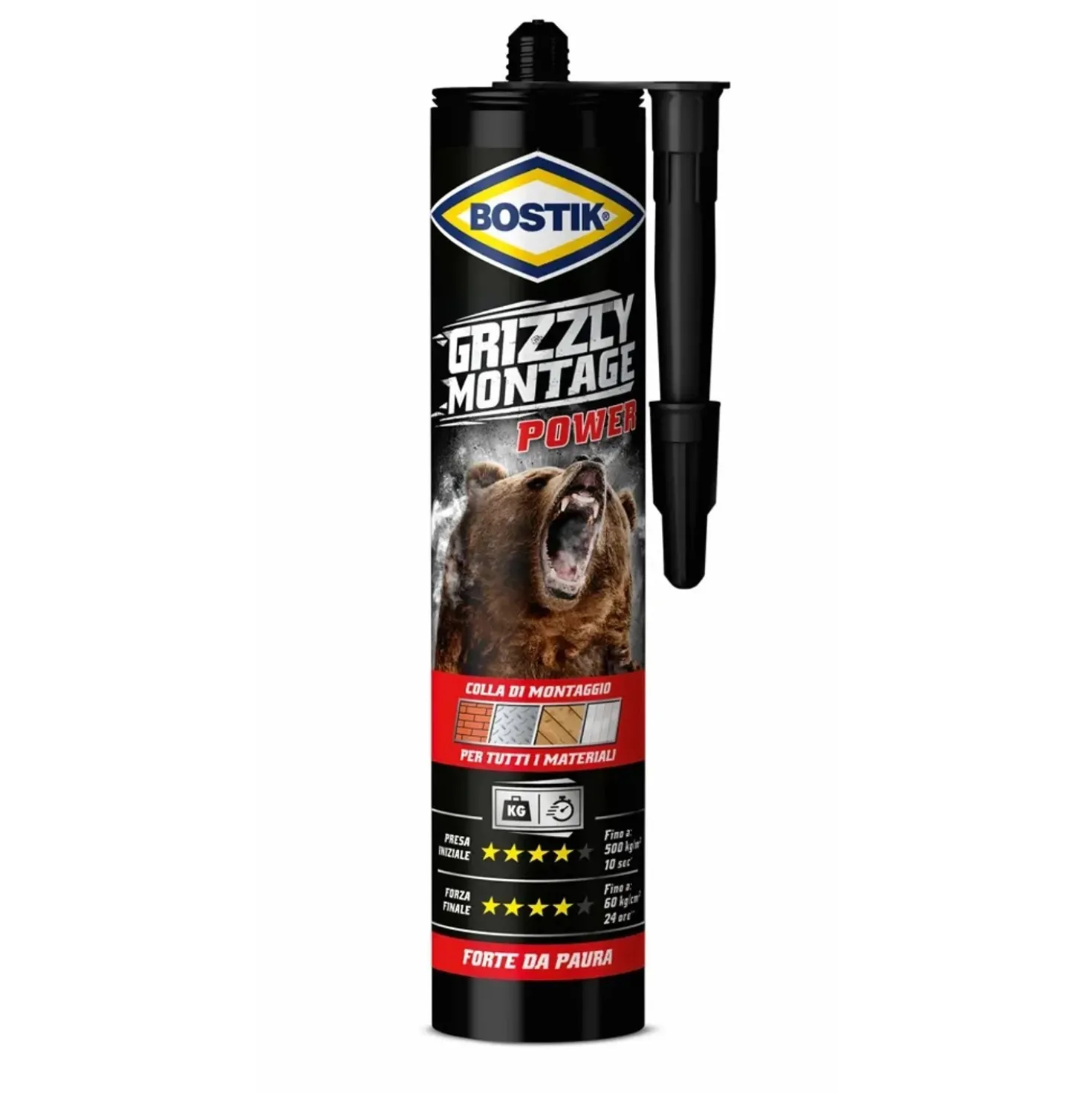 Colla di montaggio Bostik Grizzly Montage Power cartuccia 370 g