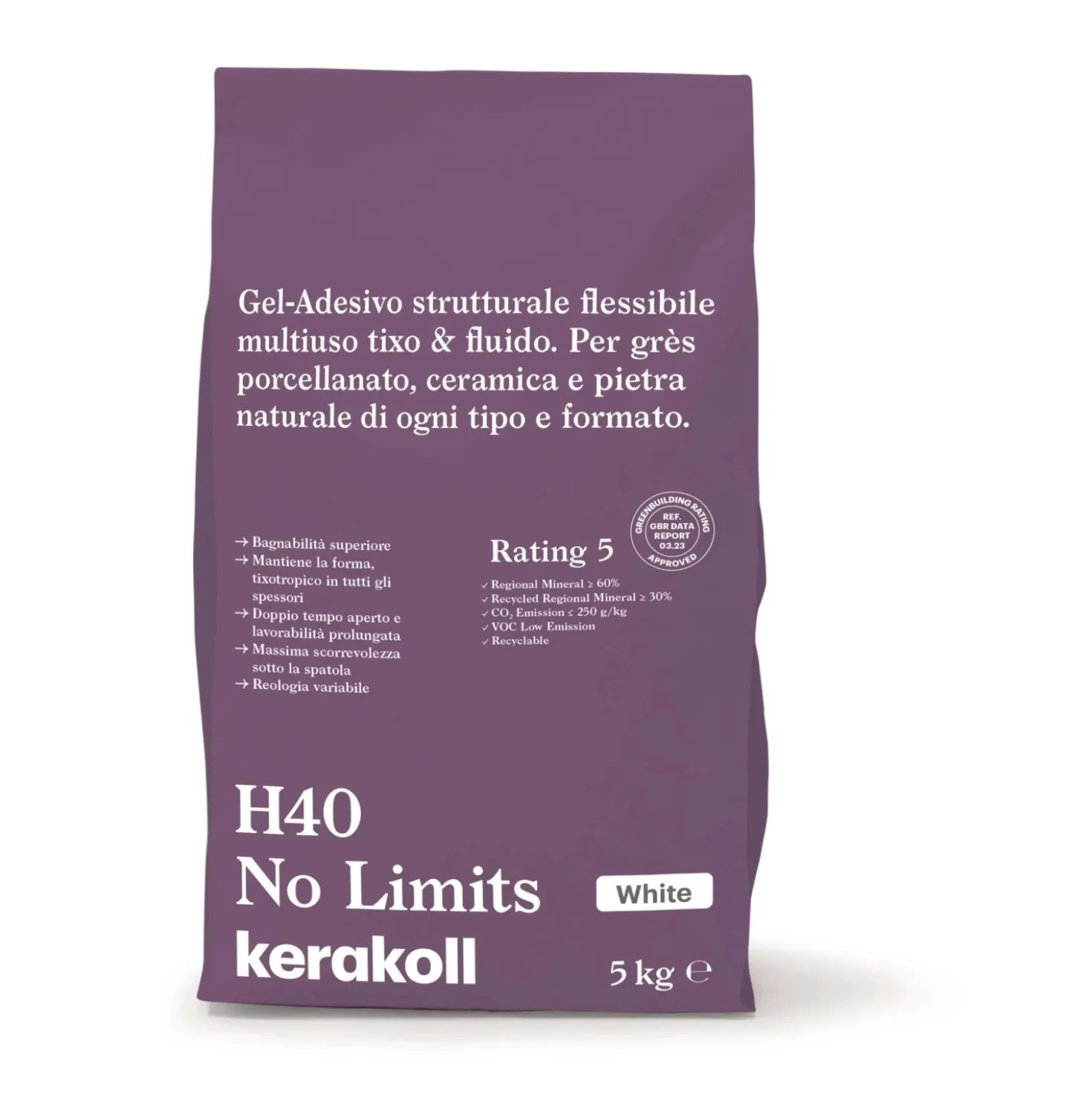 Colla in gel H40 No Limits Kerakoll 5kg