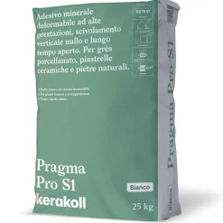 Colla per piastrelle gres adesivo minerale Pro S1 25 kg bianco