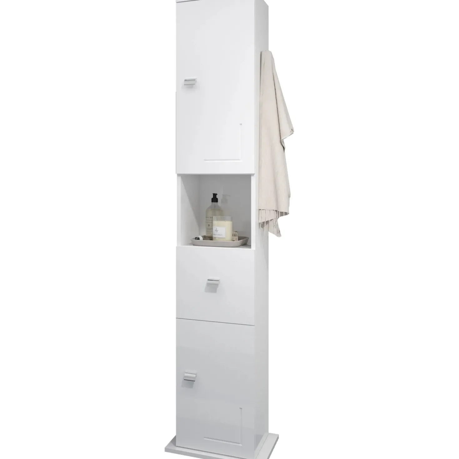 Colonna bagno girevole 2 ante destra bianco