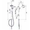 Colonna doccia Aruba tonda 3 getti cromo