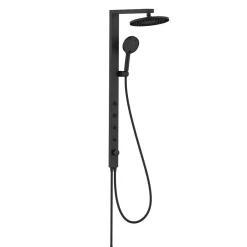 Colonna doccia Aura 3 getti deviatore a 3 vie con bodyjets nero