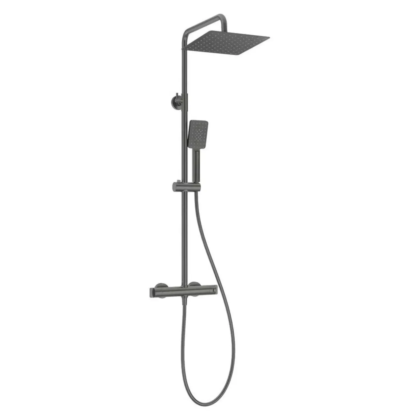 Colonna doccia con miscelatore termostatico Idrostile titanio 250x250 mm