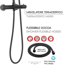 Colonna doccia Star Mix 03 nera