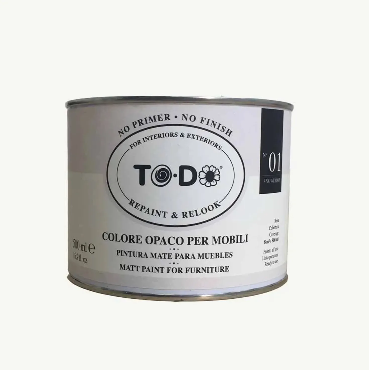 Colore opaco per mobili To-Do n.1 Snowdrop 500 ml