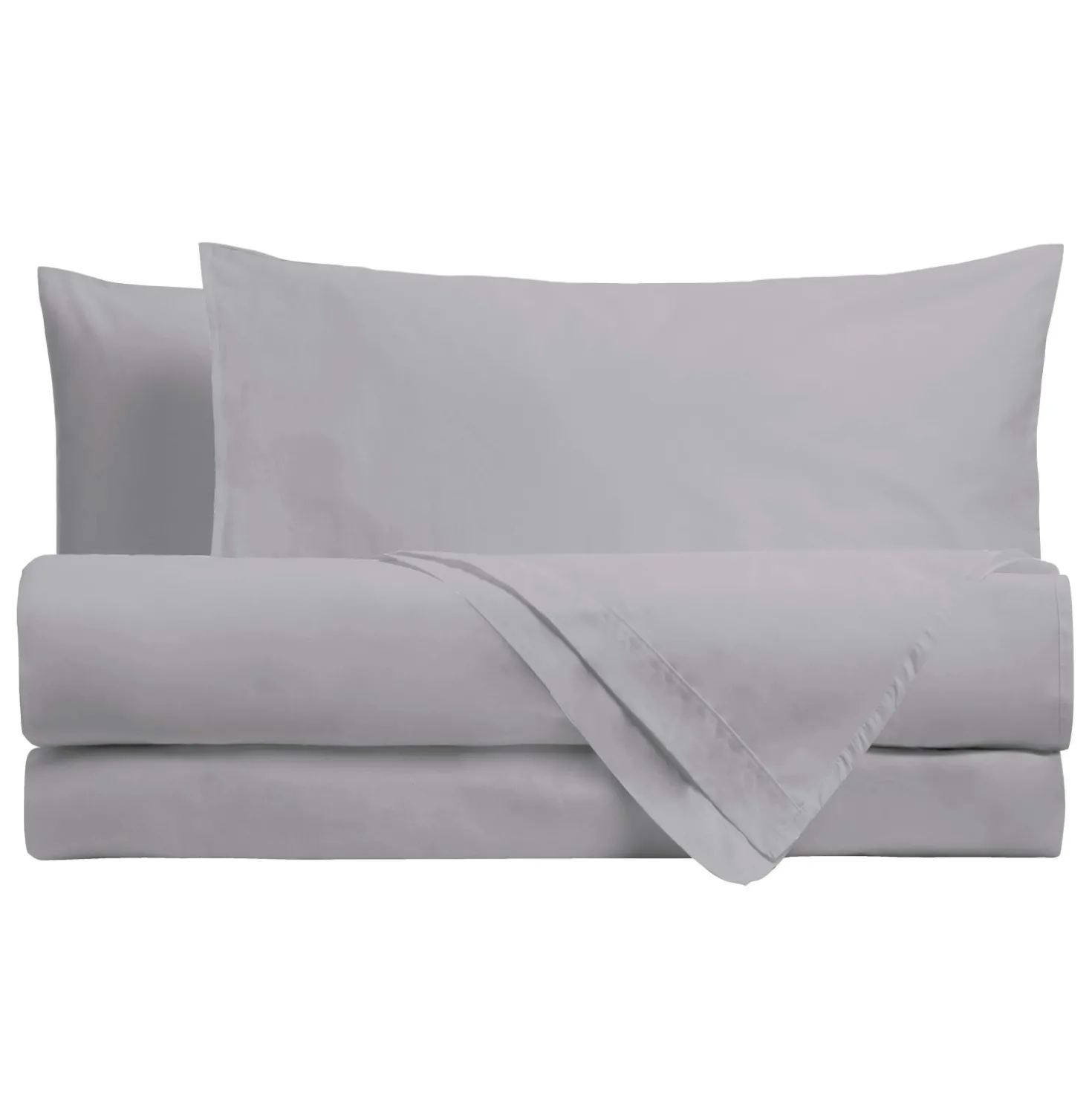 Completo letto matrimoniale tinta unita 100% cotone