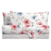 Completo letto matrimoniale stampato floreale beige