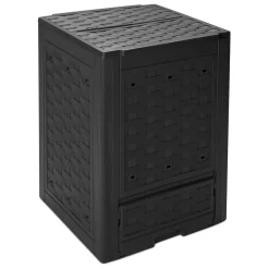 Compostiera da giardino per rifiuti in plastica 60x60x83 cm antracite