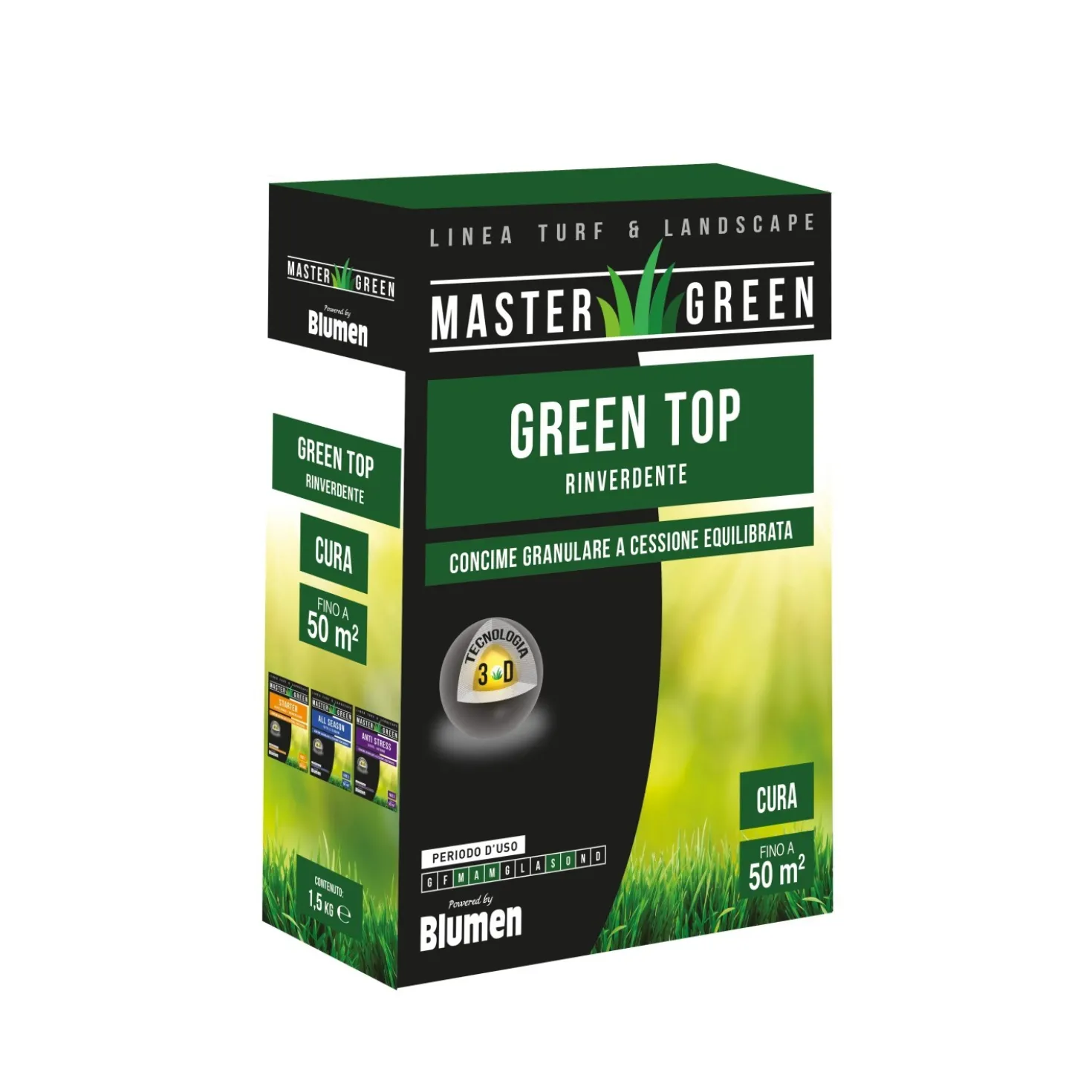 Concime universale per prato Greentop Blumen 1,5 kg