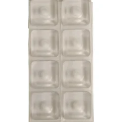 Confezione 8 paracolpi quadro 16 x 16 mm trasparente