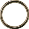 Confezione 3 pezzi anelli saldati nichelati 4 x 30 mm