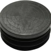 Confezione 1 puntale alettato tondo 60 mm in pvc nero