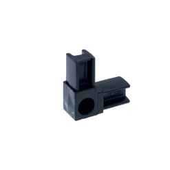 Connessione a L per tubo 20x20 mm in pvc nero