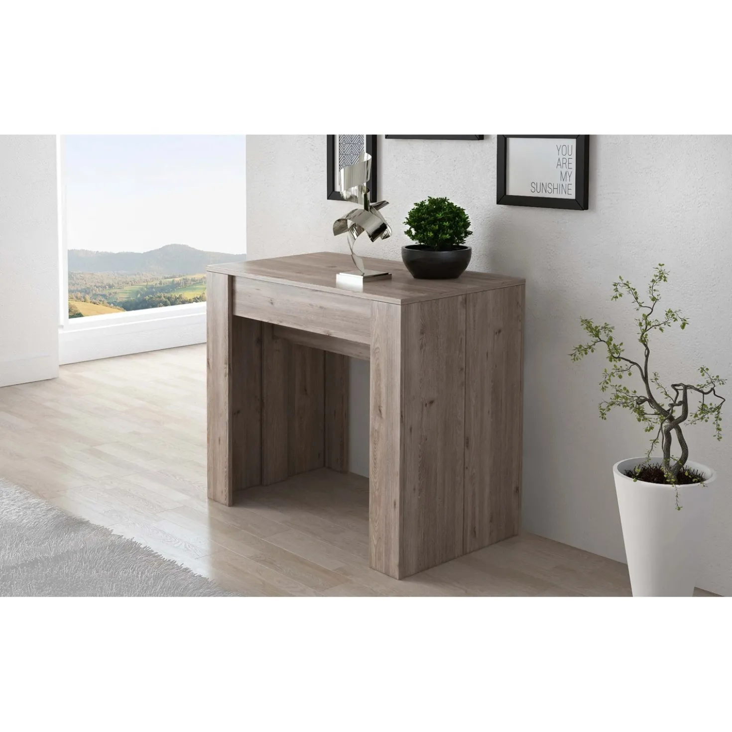 Consolle allungabile Luka nelson oak 90x52x77 cm