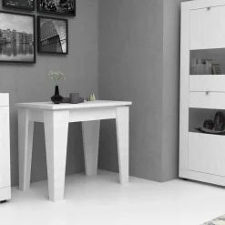Consolle allungabile Natron bianco 50x90 cm