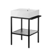 Consolle bagno da terra Madruga Idrostile lavabo 56,5x40 cm nero