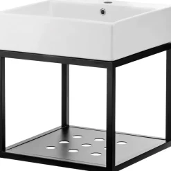 Consolle bagno sospesa Madruga Idrostile lavabo 50x50 cm bianco