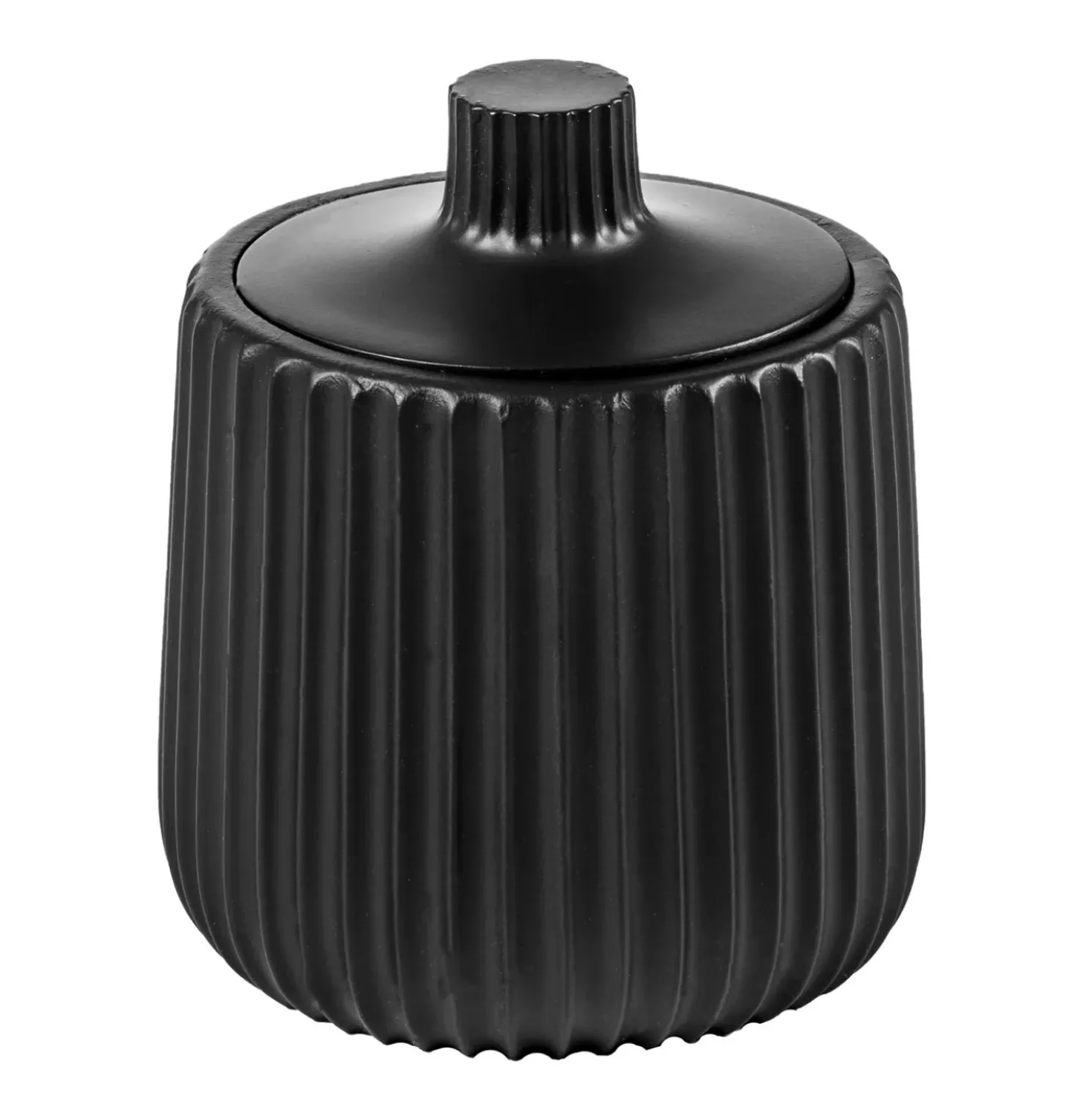 Contenitore bagno Plissè in resina nero
