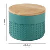 Contenitore bagno Thea in bambù verde naturale