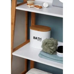 Contenitore bagno Wenko Gara bianco con coperchio