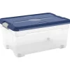 Contenitore in plastica Cadiz 38x58x27 cm L trasparente/blu