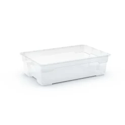 Contenitore in plastica OBI Santos Box 56x38x16 cm M trasparente