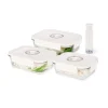 Contenitori in vetro per alimenti Aspifresh set 3 con pompa per sottovuoto