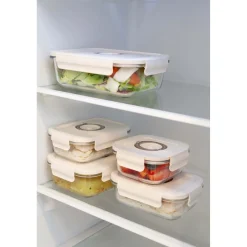 Contenitori in vetro per alimenti Aspifresh set 3 con pompa per sottovuoto