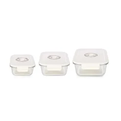 Contenitori in vetro per alimenti Aspifresh set 3 con pompa per sottovuoto