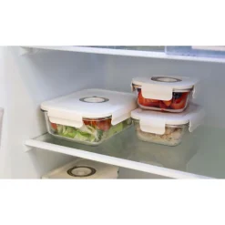 Contenitori in vetro per alimenti Aspifresh set 3 con pompa per sottovuoto