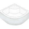 Coperchio piatto doccia semicircolare Idrostile 90x90 cm bianco