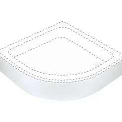 Coperchio piatto doccia semicircolare Idrostile 90 cm bianco