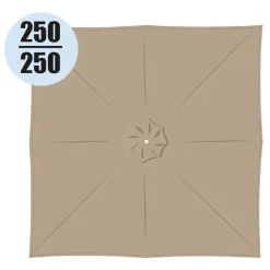 Copertura in poliestere 160gr per ombrellone quadrato 2,5x2,5m