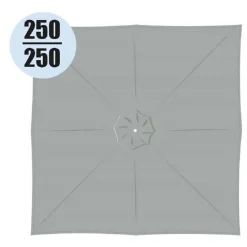 Copertura in poliestere 160gr per ombrellone quadrato 2,5x2,5m