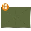 Copertura in poliestere 160gr per ombrellone rettangolare 3x2m verde